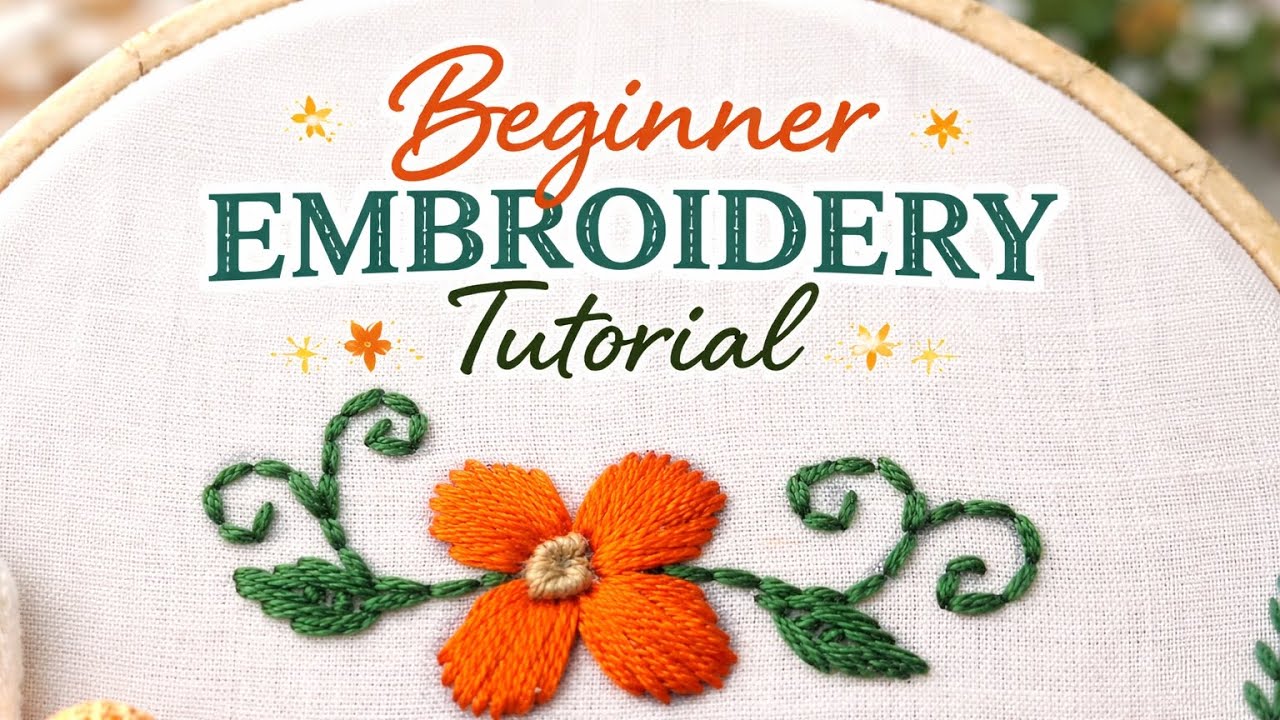 Beginners ke liye embroidery tutorial#likeandsubscribe 
