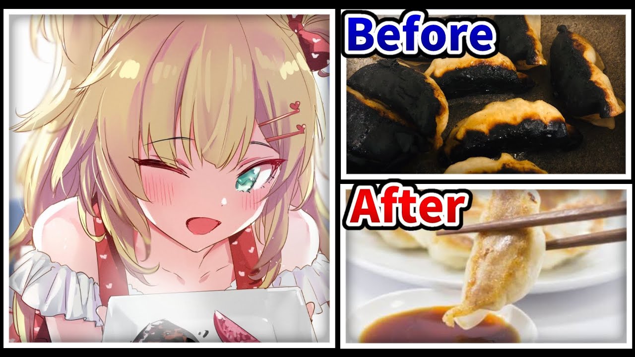 餃子焼きCooking!!【ホロライブ/赤井はあと】