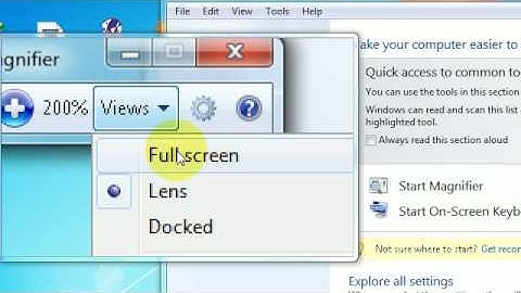 Microsoft Magnifier - Windows 7