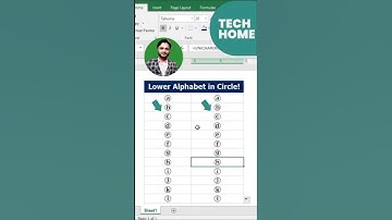 Lower Alphabet in Circle | Excel #excel #msexcel #excelshorts #exceltricks #exceltips #techhome