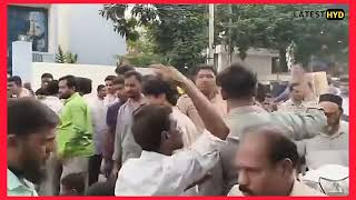 Saidabad Police Station Limits Saidabad Police Station Ke Samne Hungama.