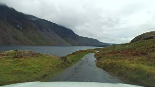 Rainy Drive Along Hardknott Pass, Wasdale to Ambleside, English Countryside 4K