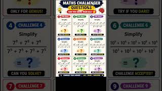 9 Maths Challenges 💥 Ek Bhi Galat Hua To Haar Gaye!#MathsChallenge #BrainTest #MathsPuzzle #OnlyForG