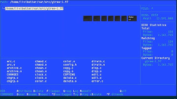 ytree, ncurses-based file manager similar to DOS Xtree