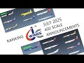 Ranking JC Wings 400 Scale July 2025 Announcements