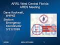 ARRL WCF Section ARES Meeting - Spring 2026