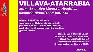 Homenaje en Villava-Atarrabia a Miguel Labat Velasco.