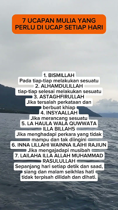 7 Ucapan mulia yang diucap tiap hari #coversong #cover #fypyoutube #katakatabagus #quotes
