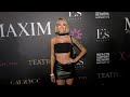 Summer soderstrom maxim carnival mardi gras celebration red carpet fashion