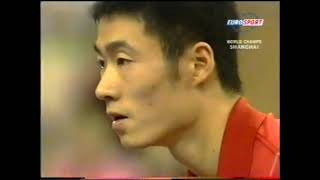 картинка: Liqin Wang (CHN) vs Oh Sang Eun (KOR). WTTC 2005. С русским комментарием. Полуфинал.