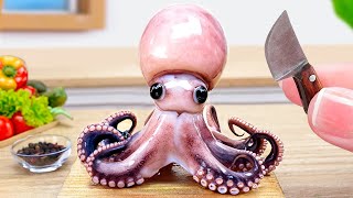 Luxurious Octopus Menu  Miniature Making Seafood Recipes Today | Miniature Kitchen