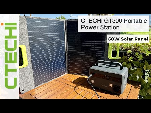 CTECHi GT300 / SP-60 Panel Solar - The Best Portable Power Station 300W