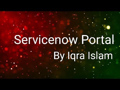 Servicenow Portal(Part 10a) - Displaying Widget Using Option Part1