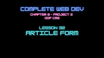 Web Dev 8-32 Article Form