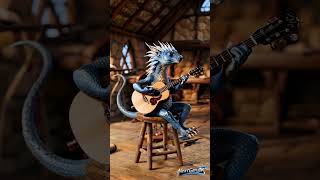 Super Draio 🐉 a happy Dragon 🎸 Playing Guitar 🎵 | 💎 NextGen8K HDR Wallpaper 📲Tap & Save✅