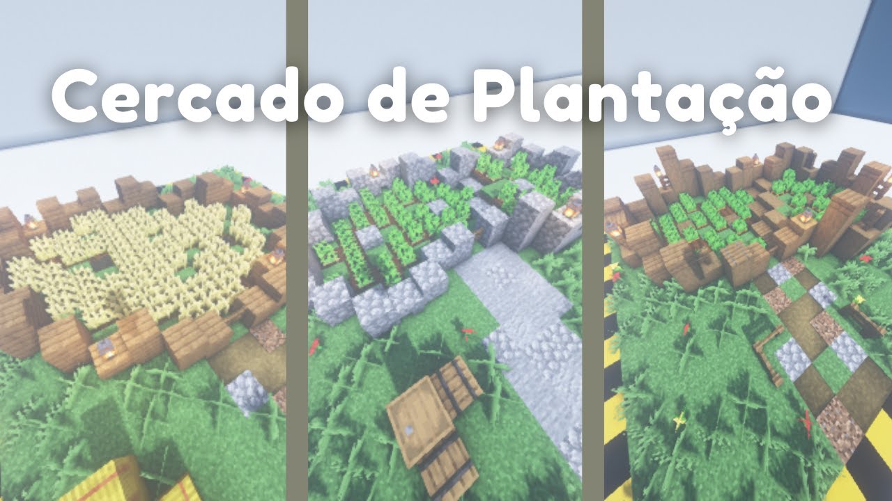 Decoração para plantação inicial no Minecraft! - tutorial 