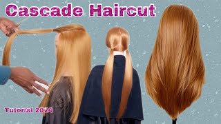 🟣#1 /  Cascade Haircut  U-Shaped / Long Hair/ Corte Escalonado rápido tú misma