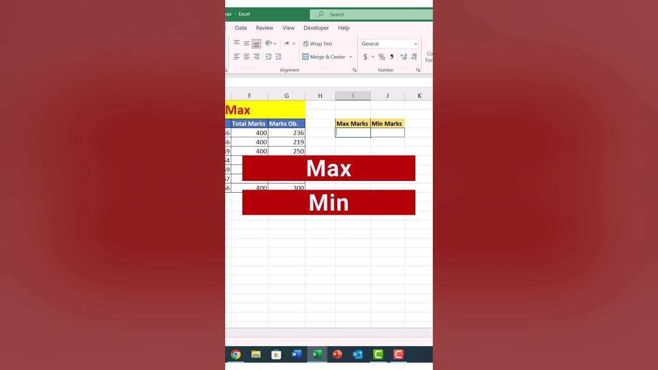 Max and min formula in excel simplifying data analysis youtube