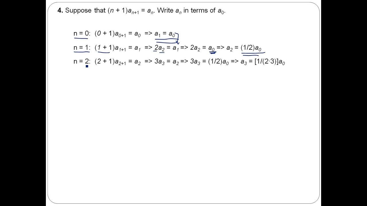 Differential Equations Series Solutions YouTube
