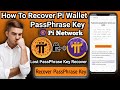 How to recover pi wallet passphrase key  recover  reset forgotten passphrase key  pi network app
