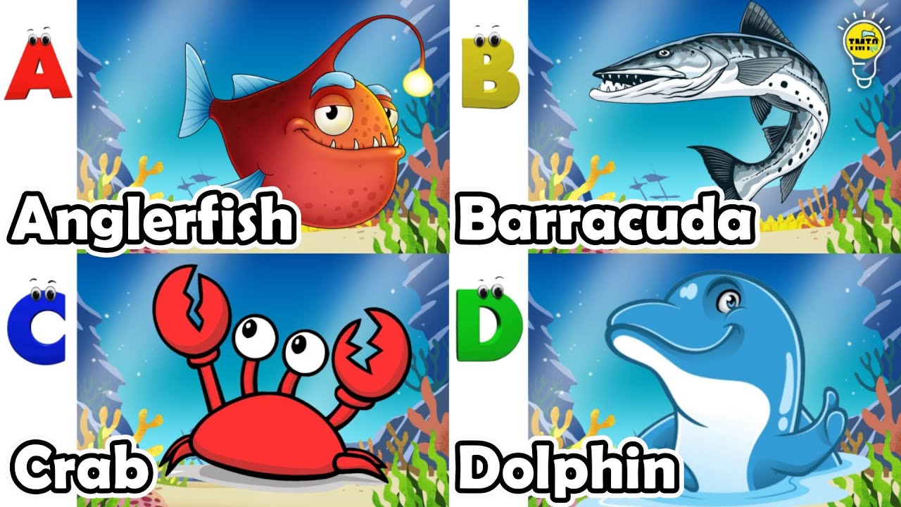 Песенка про морских животных ABC | Изучаем алфавит | Английский язык и животные для детей | 