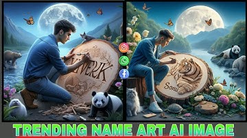 #video How To Create 3d Name Art ai image // Viral Name art ai image kaise banaye #technicalmoon87