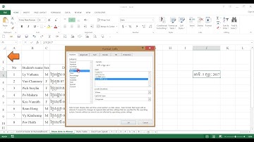 របៀបកំណត់ឲ្យកម្មវិធី Excel បង្ហាញថ្ងៃខែជាភាសាខ្មែរ  How to show date in Khmer