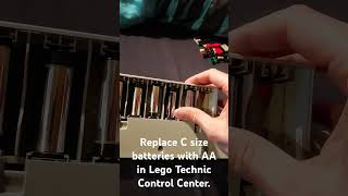 Lego 8094: Replace C size batteries with AA in Technic Control Center
