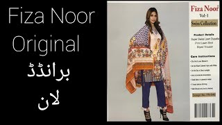 Original Brand Fiza Noor Digital Lawn / Khaadi Lawn Collection 2020 | Market in Pakistan