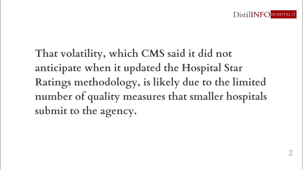 Are the Updated CMS Hospital Star Ratings Reliable Measures? YouTube