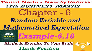 TN-NEW Syllabus-Business Maths| chapter -6 | Example-6.10