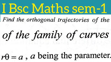 problem on orthogonal trajectories in telugu@maths naresh eclass