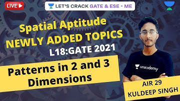 L18:GATE 2021| Patterns in 2 and 3 Dimensions | Spatial Aptitude NEWLY ADDED TOPICS IN GATE 2021
