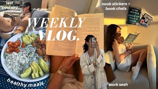 weekly vlog🧚‍♂️| work sesh, last summer day, book chats, camera crisis, ootd, sunday reset, 5k race
