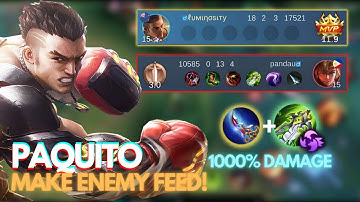 ENEMY YIN 0-13! PAQUITO DESTROYS DOMINATING ENEMY MAGE AND JUNGLER! BEST PAQUITO BUILD 2023 | MLBB