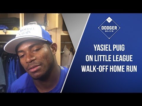 Yasiel Puig On Little League Walk-Off Home Run