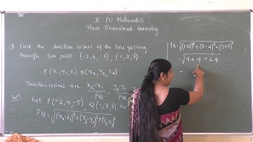 II PU MATHS 3D geometry Part 2 by Smt Chaithra