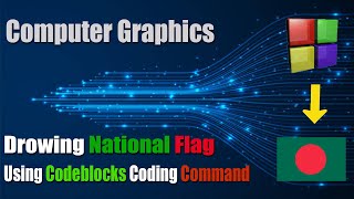Drowing National Flag Using Codeblocks Coding in Computer Graphics Design. Net Worth