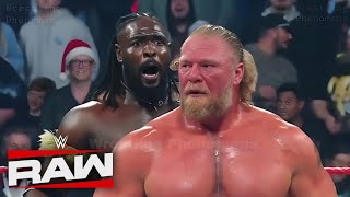 Brock Lesnar vs. Oba Femi Brutale Match WWE Raw 2025 Hoogtepunten Monster vs. Beest