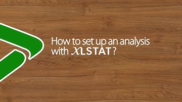How to set up an analysis with XLSTAT?