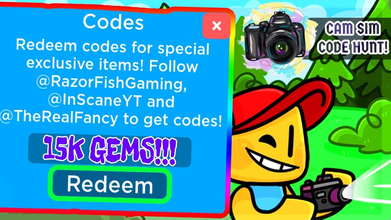 Roblox Camera Simulator Code Hunt Code Reveal Youtube - camera code for roblox