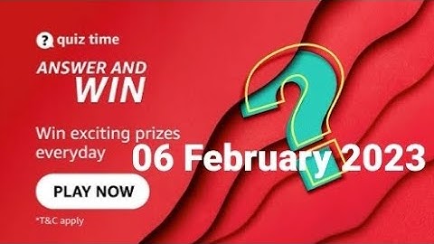 Amazon Daily Quiz Time | 06 February 2023 | Rs.500 | Today Answers | Amazon Pay Balance | Answers