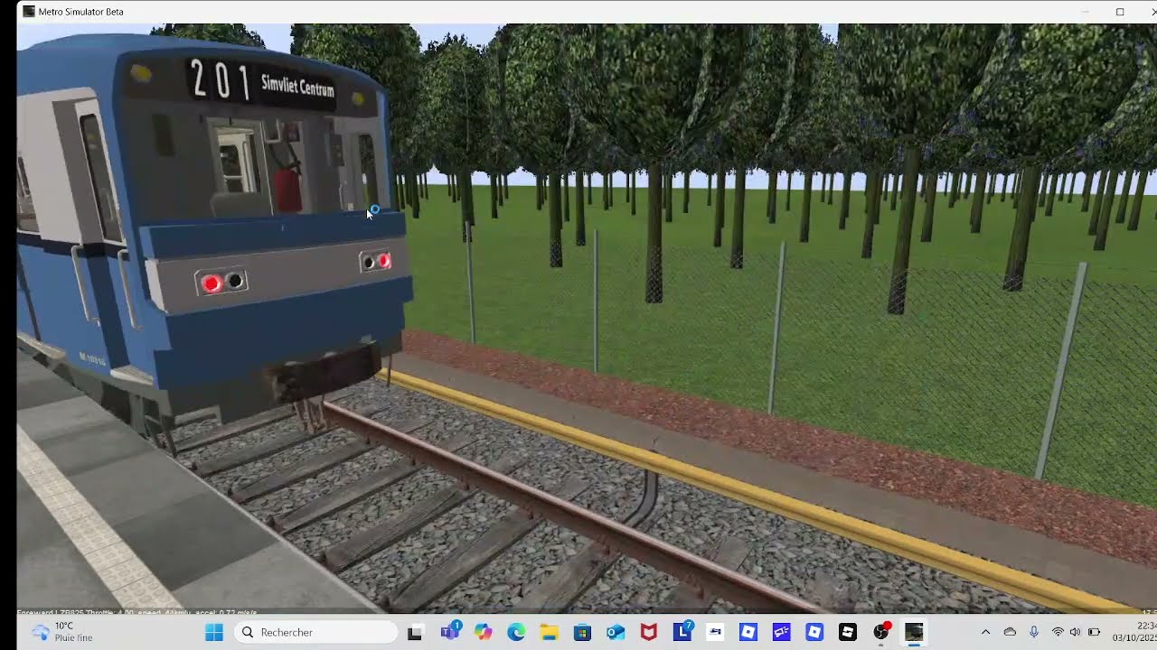 Démarrage MF67 Bleu dans Mertro Simulator BETA ! | Excusez moi pour la qualité du son !