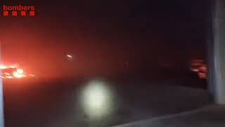 Incendio en una nave de Sant Jaume dels Domenys