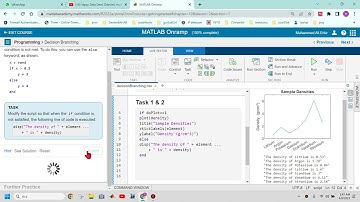 Muhammed Ali ERBİR, kmyo, (bölüm), Yapay Zeka, Matlab Onramp L12: programlama, koşul ve döngüler