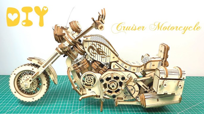 ROBOTIME LK504 Moto Puzzle 3D Modelli In Legno Kit Da Costruire Per Adulti  Bici