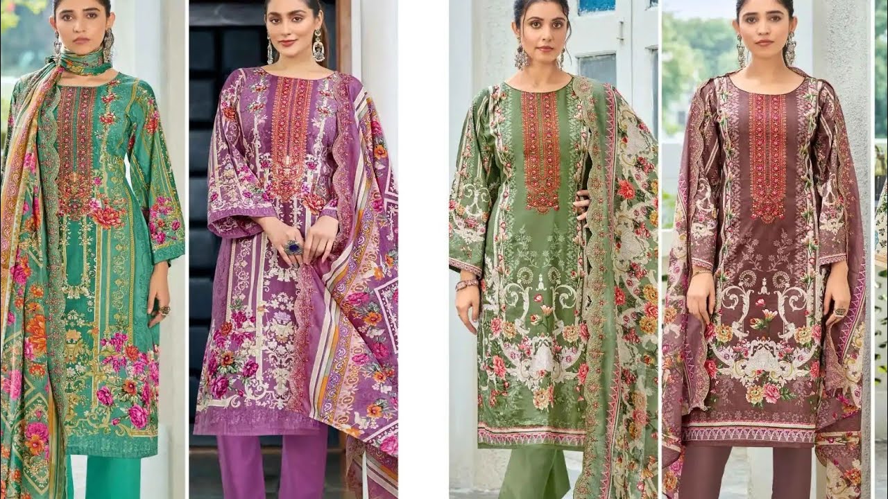Pakistani 😍❤️👌embroidered suits with embroidered dupatta 😎order no. 9818107317 