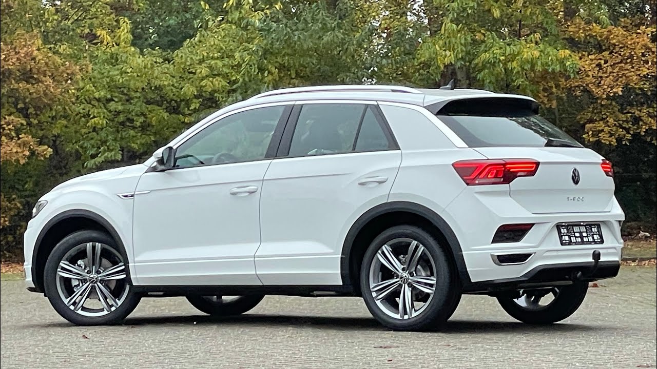 Volkswagen NEW T-roc R-line 2021 in 4K Pure White 18 inch Sebring Hill ...