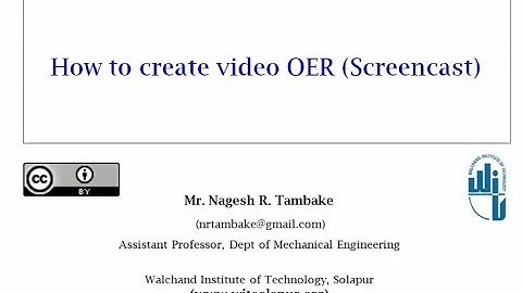 How to Create video OER