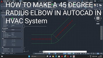 How to make a 45 degree radius elbow in autocad in hvac system very quick and easy way